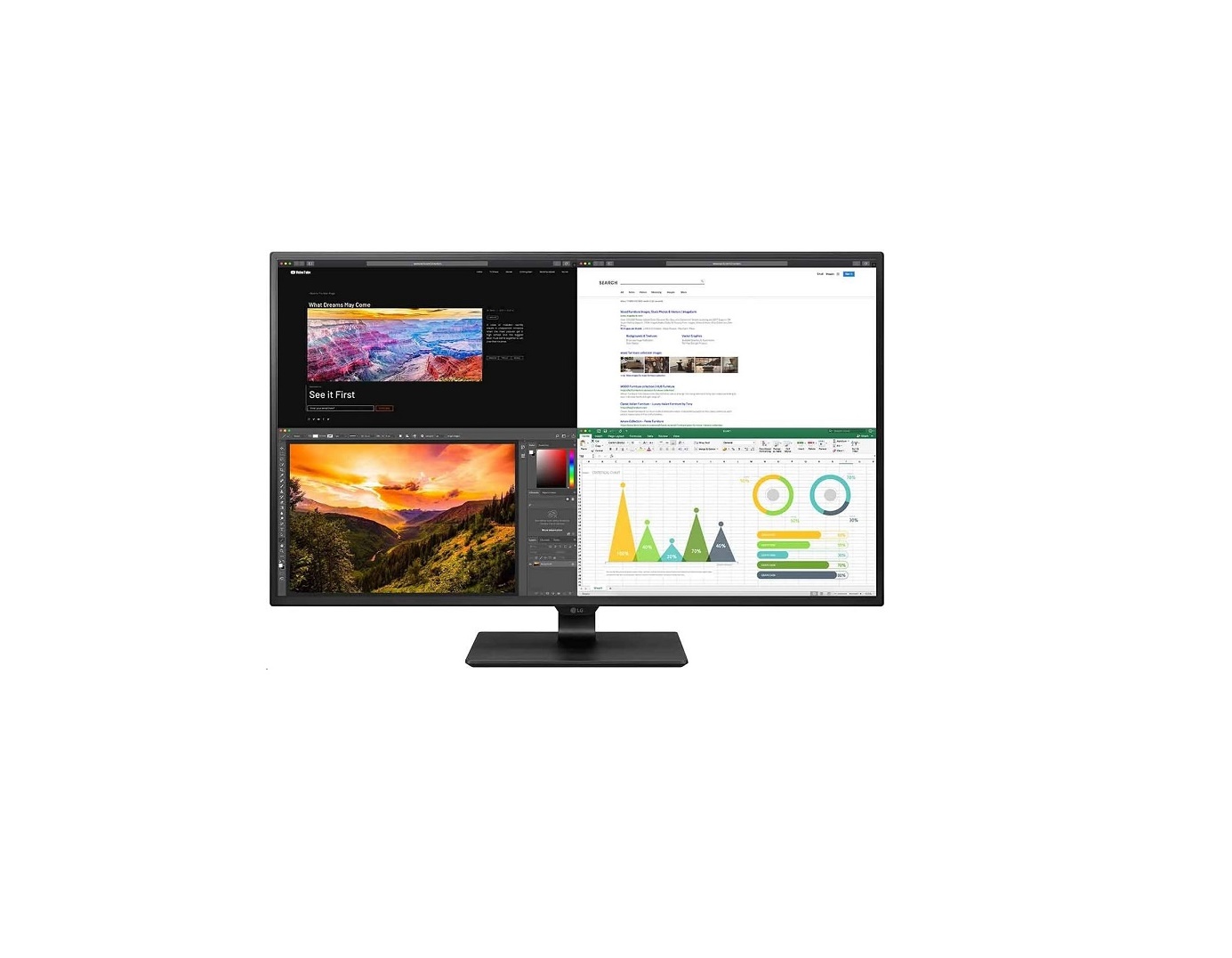 Lg Electronics 43 43BN70U-B 4K Uhd 2160p 3840x2160 Hdmi Dp USB-C Ips Led Monitor