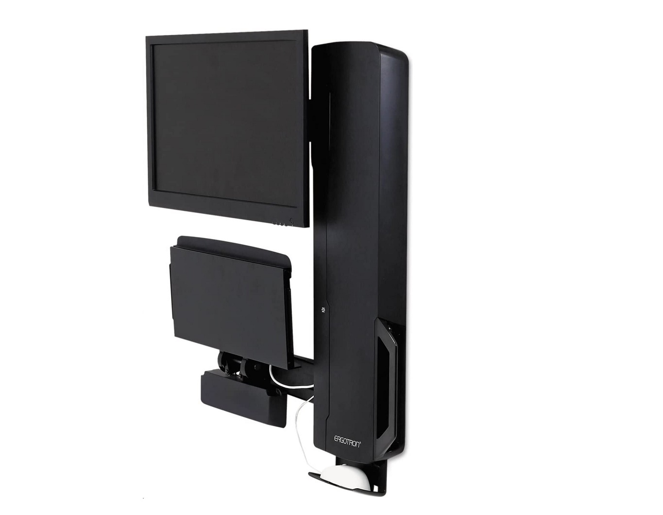 Ergotron Styleview Sit-Stand Vertical Lift Low-Profile Keyboard Monitor Mount Black 61-081-085