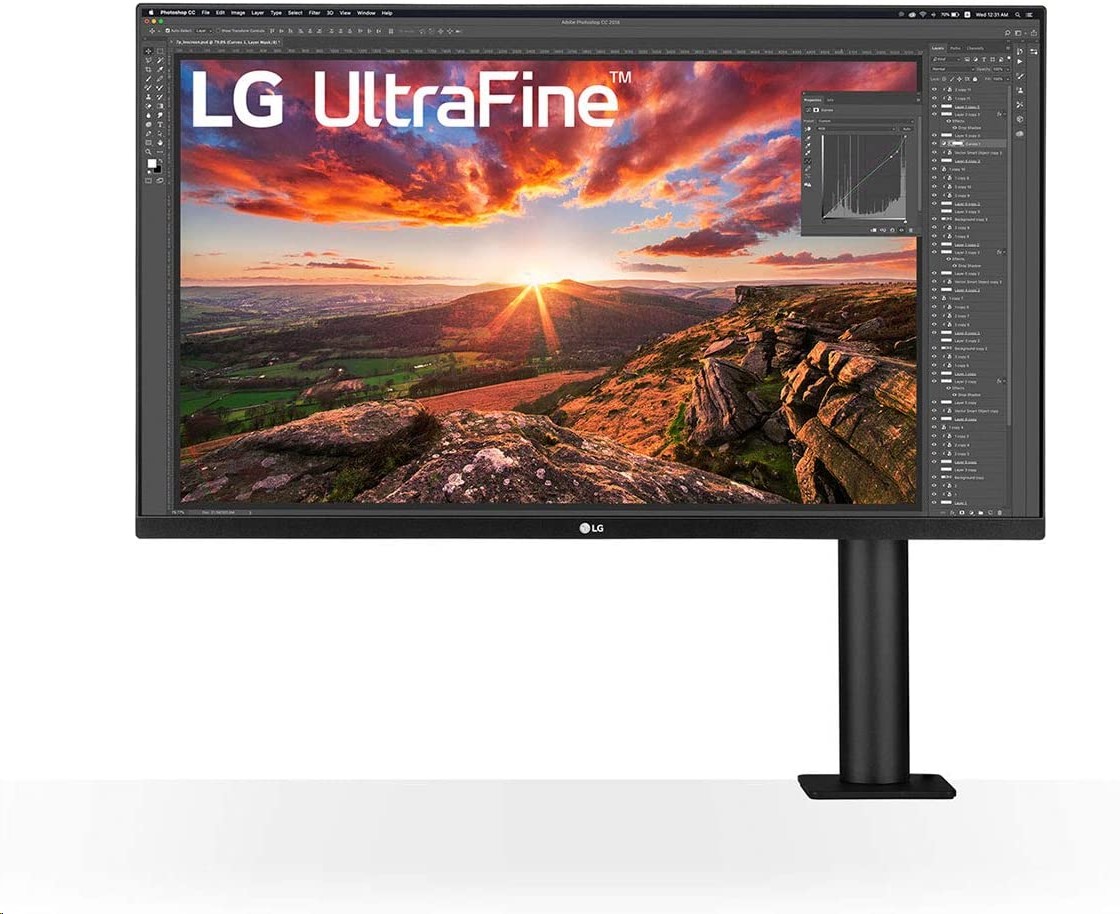 31.5 LG Ergo UHD 4K Ultrafine 3840x2160 HDMI DP USB-C Ergonomic Stand IPS Monitor 32BN88U-B