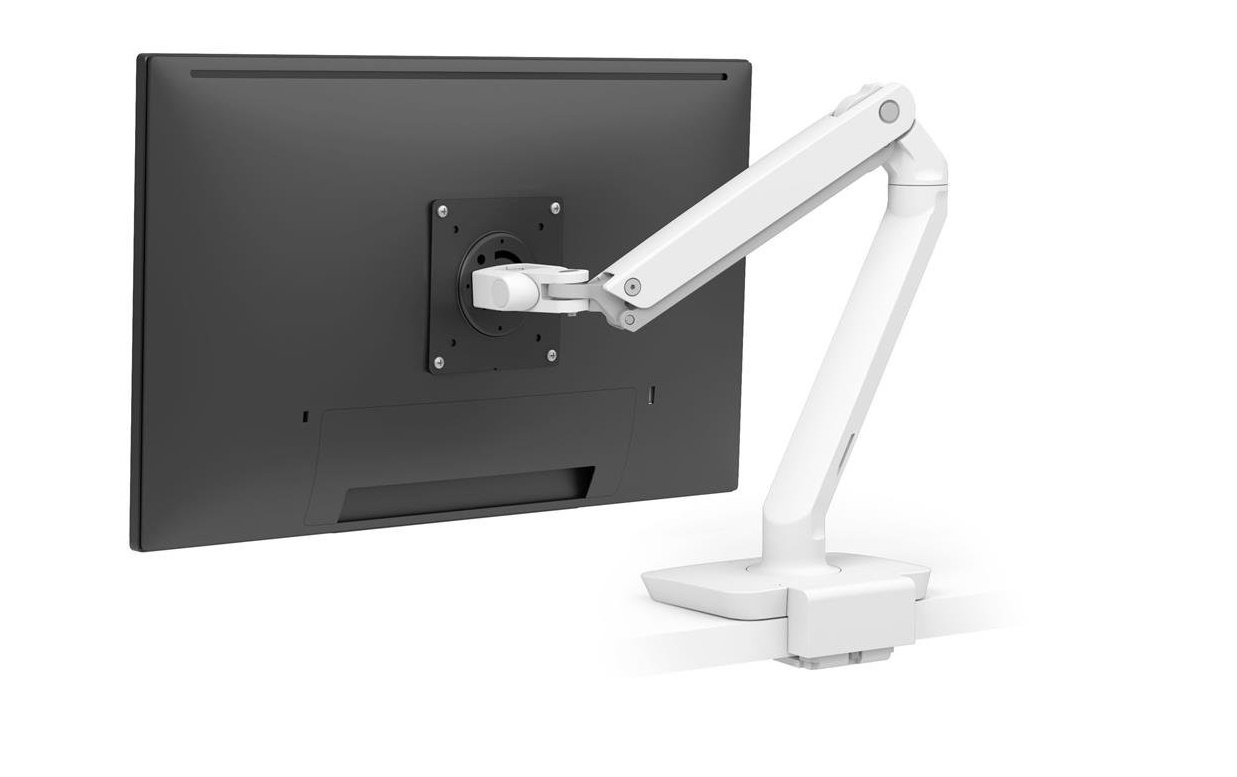 Ergotron Mxv Desk Mount Monitor Arm With Low-Profile Clamp For Up To 34 White 45-625-216