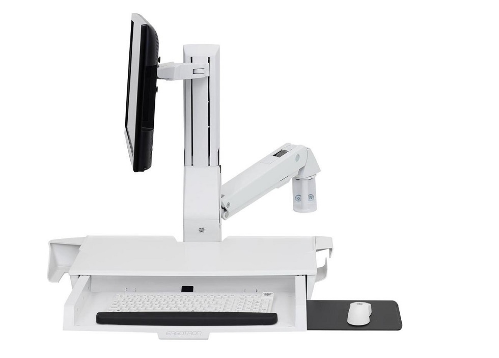 Ergotron Styleview SV Combo Arm With Worksurface White 45-583-216