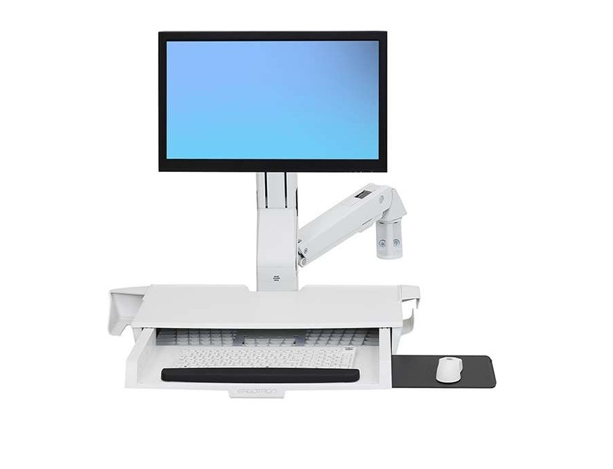 Ergotron Styleview Sit-Stand Combo Arm With Worksurface White 45-260-216
