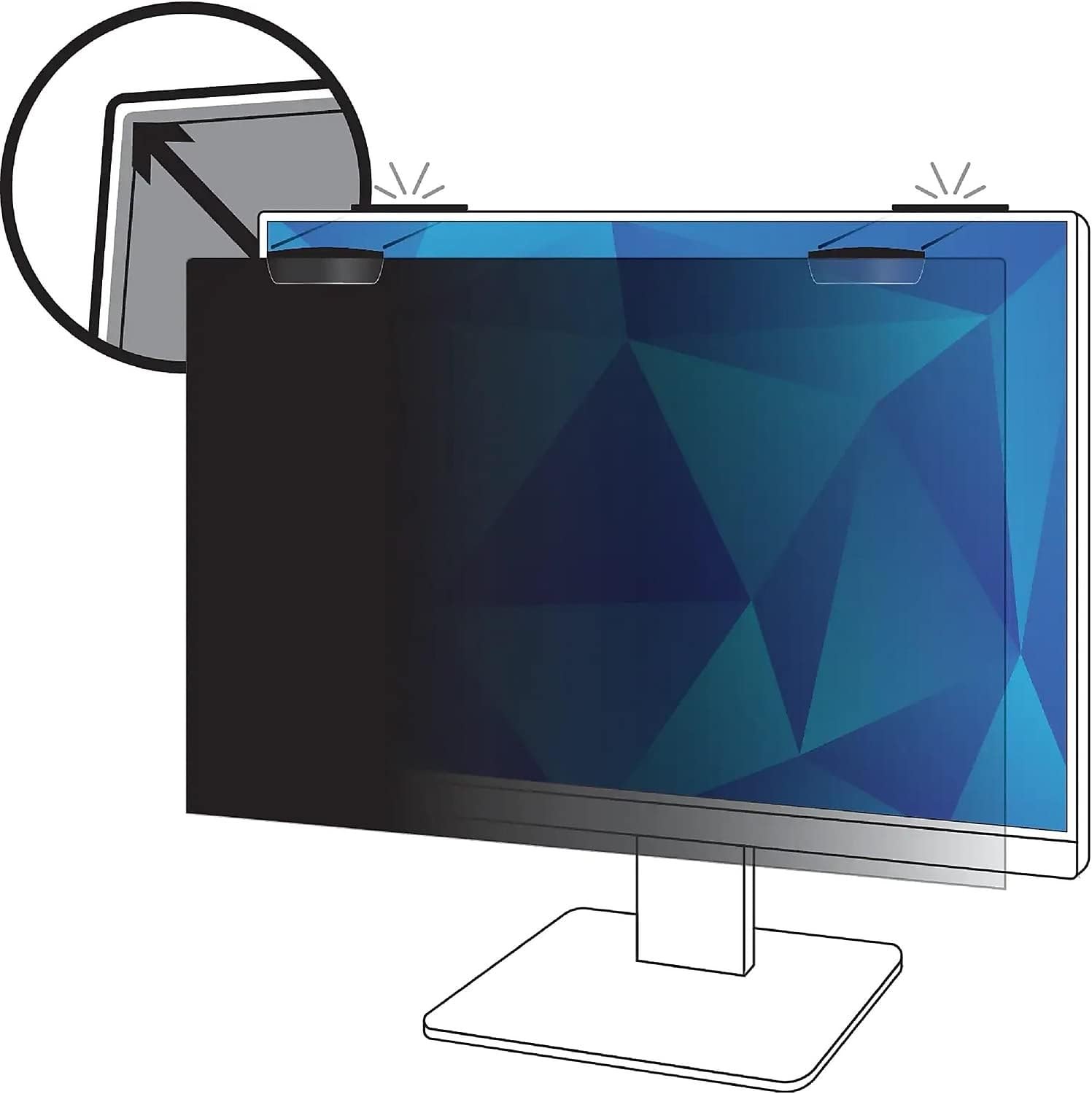 3M Privacy Filter Display Screen Filter For 23 LCD Monitor PF230W9EM