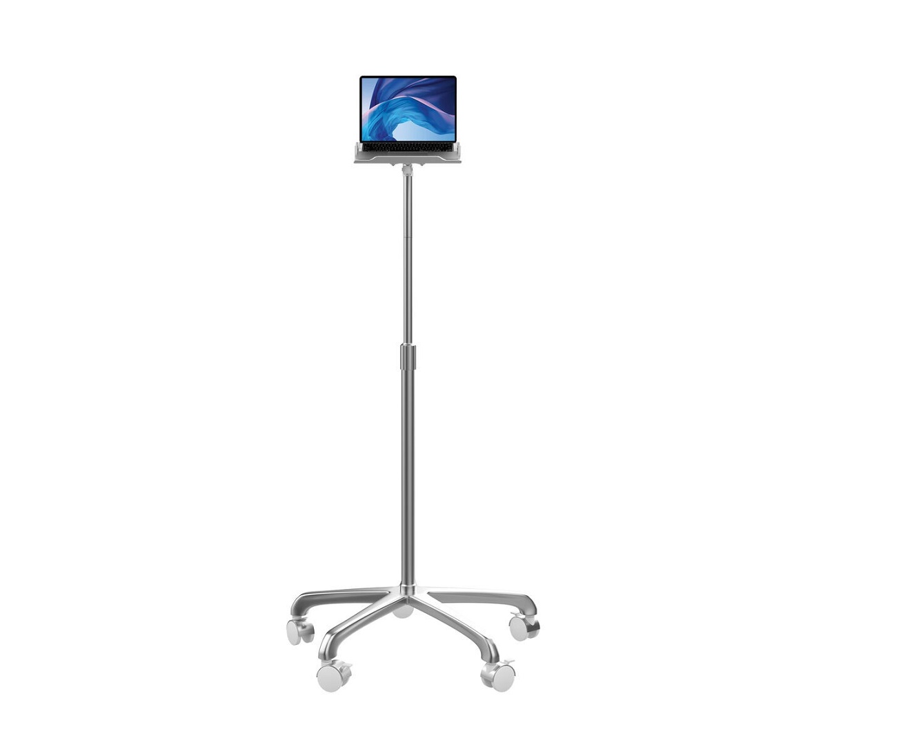 Cta Digital Height-Adjustable Floor Stand With Laptop Holder LT-HFS2