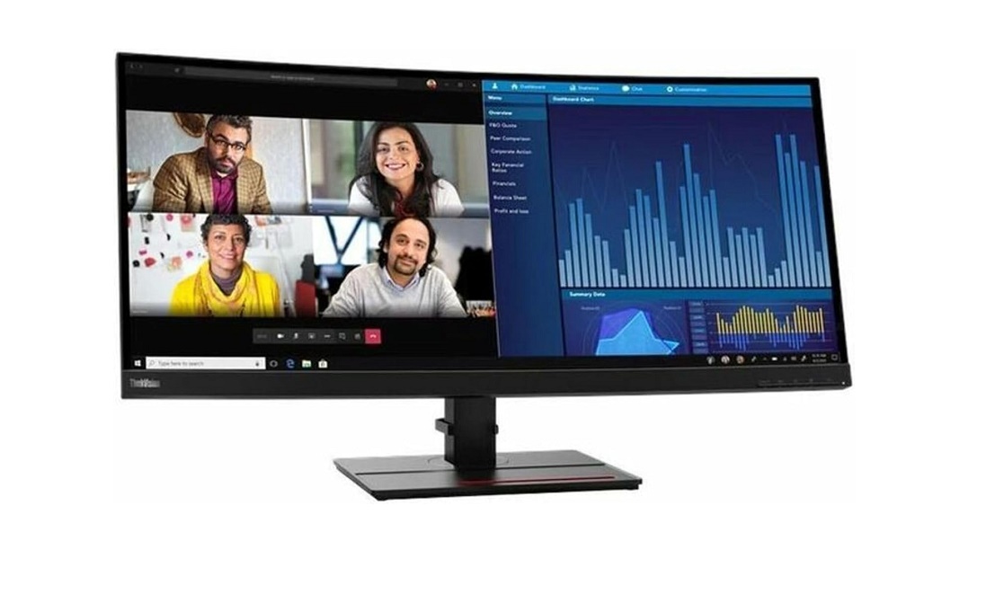 Lenovo 34 Thinkvision P34w-20 3440x1440 Webcam Qhd Curved Wled Monitor 63F2RAR3US