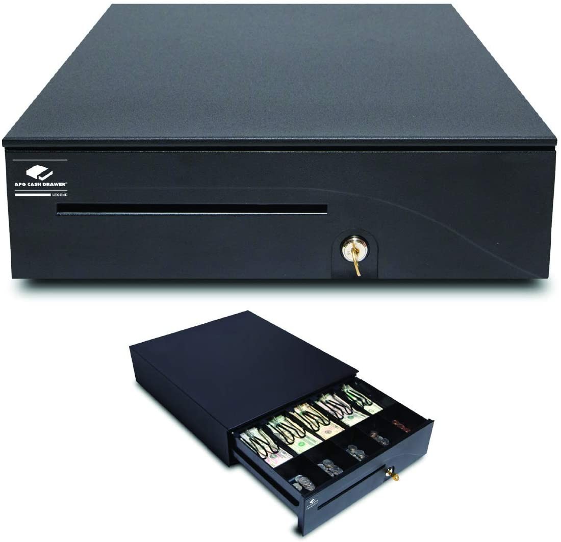 Apg T320-BL1616 16x16 5x Bill 5x Coin Cash Drawer Black T320-BL1616