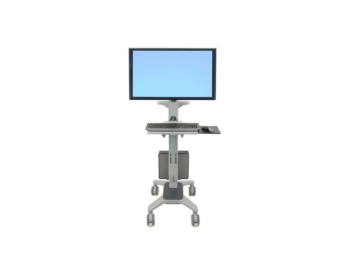 Ergotron Neo-Flex Wide View Workspace Computer Cart With Adjustable Height Two-tone Gray 24-189-055