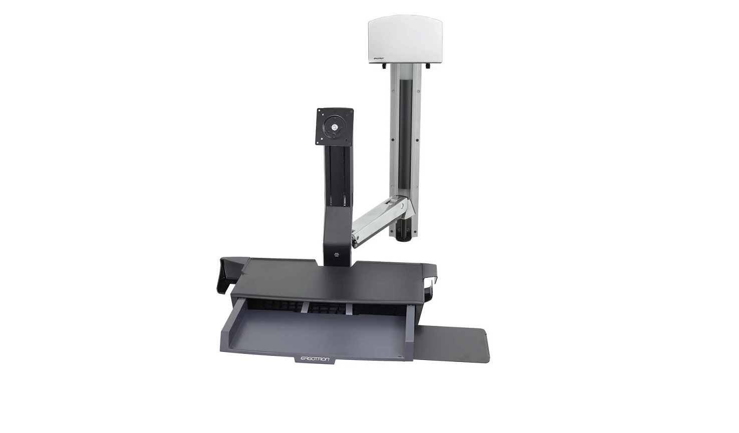 Ergotron Sit-Stand Combo System With Worksurface For Cpu 24 Screen Support 45-270-026 45270026