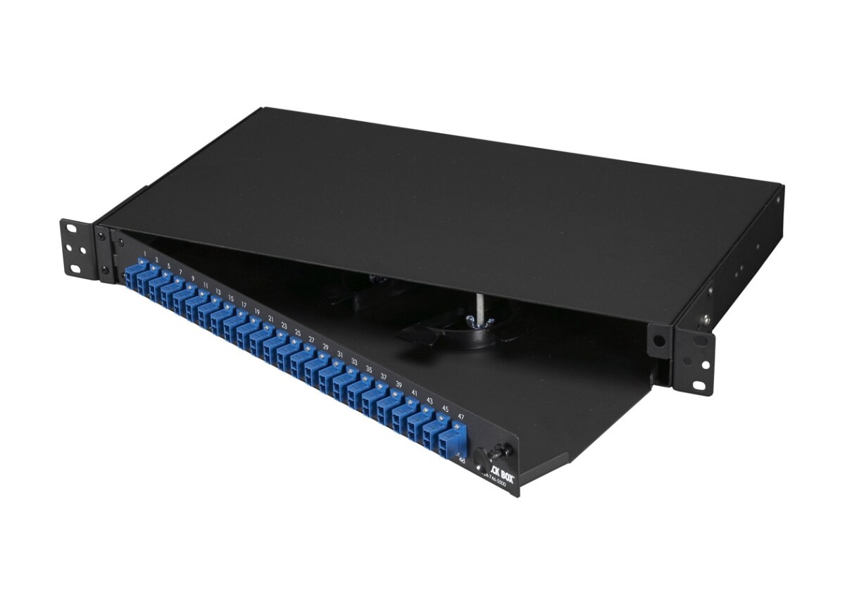 Black Box Rackmount Fiber Panel Loaded Patch 1U 19-23 JPM385A