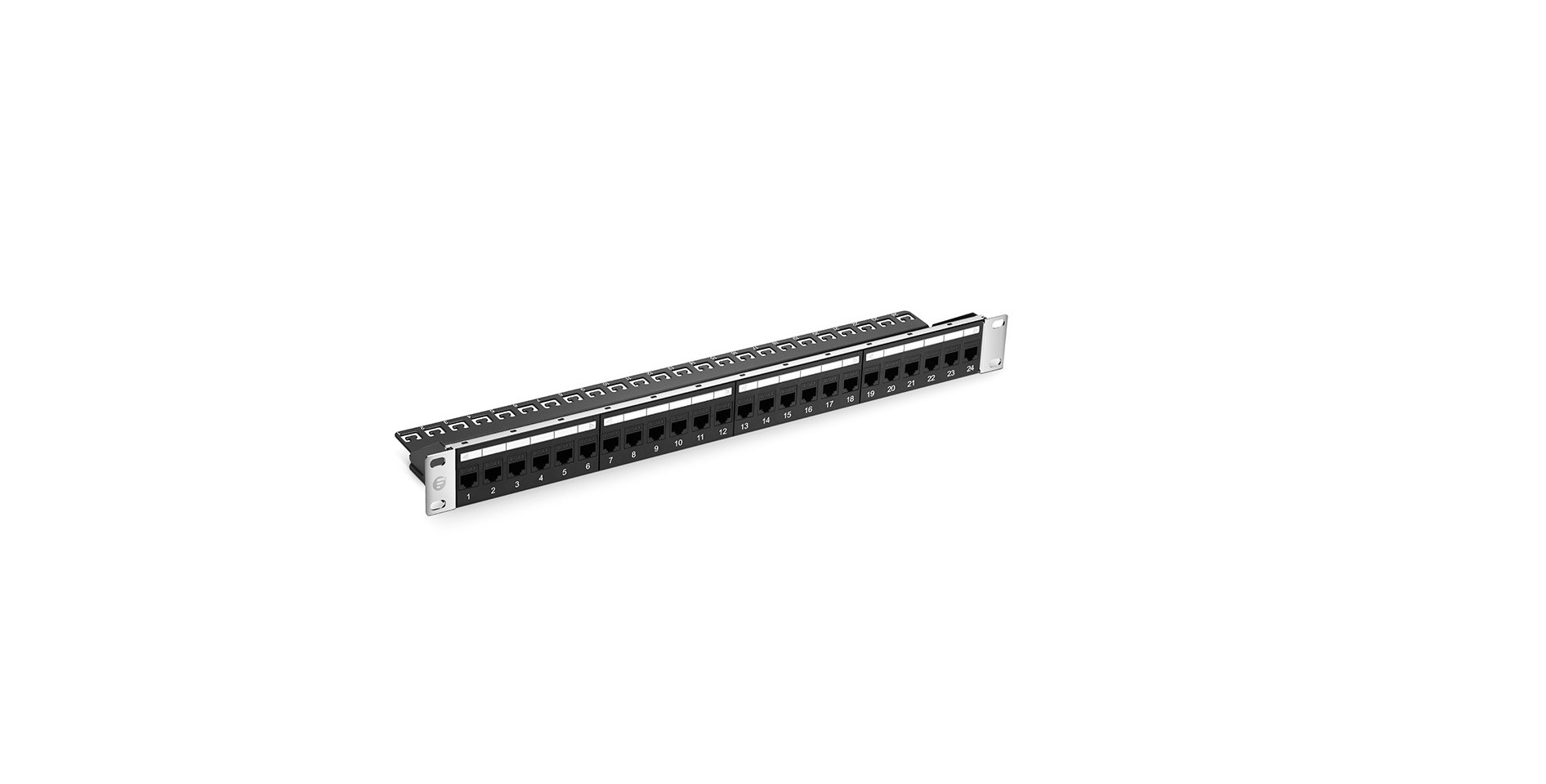 Siemon Ultramax 24-Ports 1U CAT6 Patch Panel Black UP6-F1-24L-RS