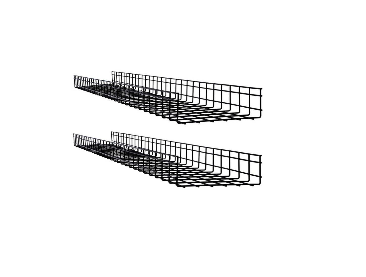 Tripp Lite SmartRack Wire Mesh Cable Tray 12inx4inx5ft 2-Pack SRWB12410X2STR