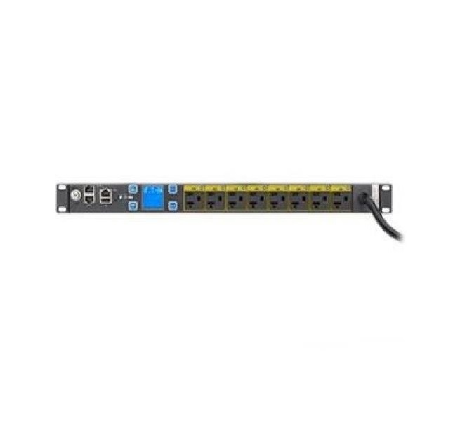 Eaton Power Single-phase 1.44kW 120V 12A 8-out 5-20R 10ft Cord Managed Rack PDU EMAT09-10