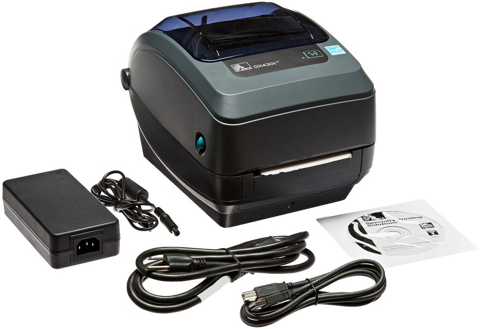 Zebra GX430t Thermal Transfer Monochrome Printer 300dpi Parallel Serial ...