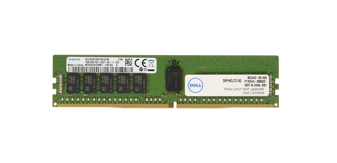 16GB Dell DDR4 2400MHz PC4-19200 288pin 2Rx8 Server Memory SNPHNDJ7C/16G