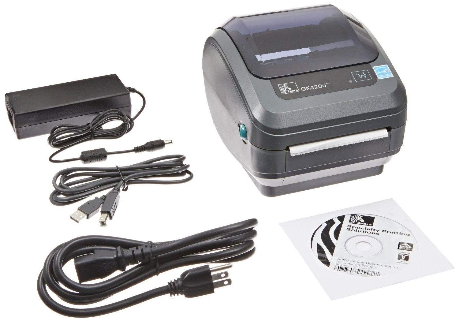 Zebra GK42-202510-000 GK420d Direct Thermal Monochrome Printer 203dpi Serial Parallel USB (Sealed)