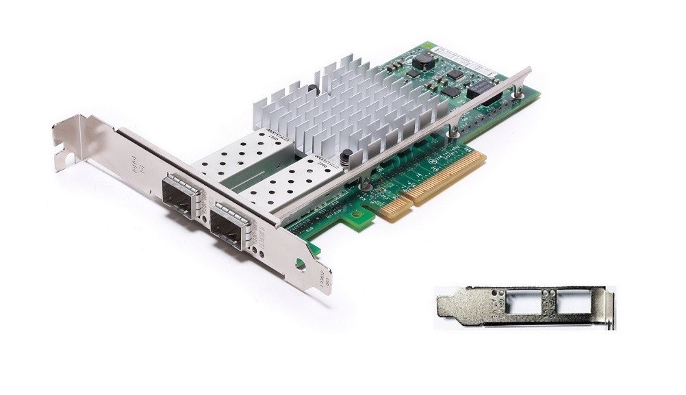 Used Dell Intel X520-DA2 10Gb Ethernet Network Adapter Card - 0XYT17 High Profile