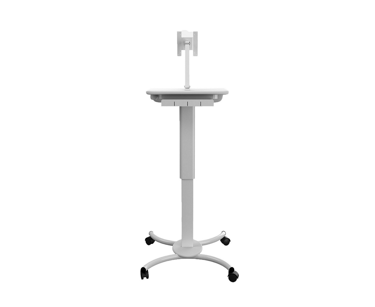 CTA Digital Height-Adjustable Rolling Medical Workstation Cart QPAD-HRSWV
