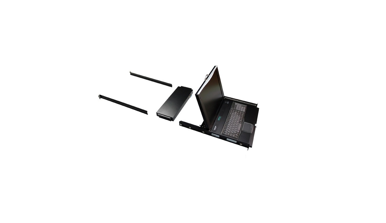 17 Black Box Servtray LCD Console Drawer With 16-Ports Catx KVM Switch KVT417A-16CATX
