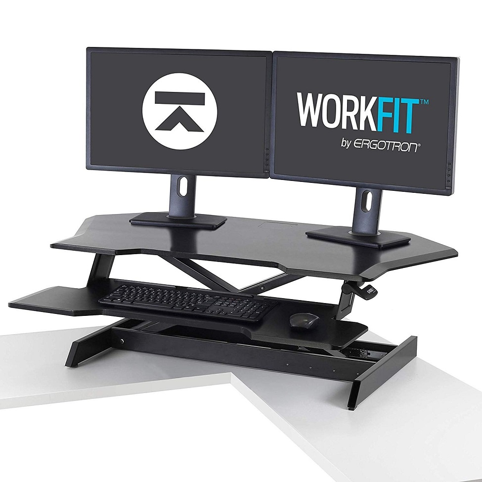 Ergotron WorkFit-TL Corner Standing Desk Converter Stand Black 33-468-921