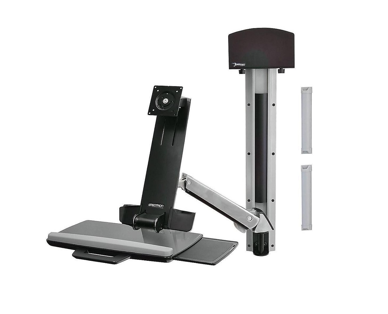 Ergotron 45-273-026 Styleview Sit-Stand Combo System Polished Aluminum 45-273-026 (New Sealed)